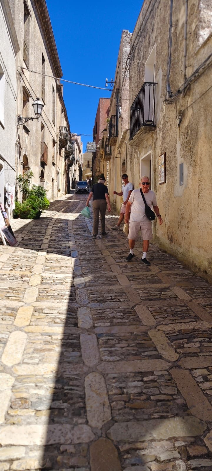 Erice: The stone streets of the medieval hilltop town.