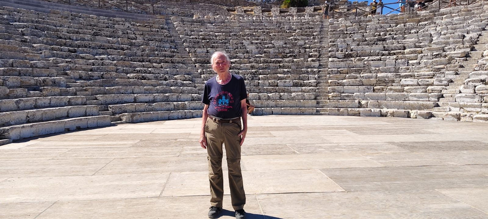 Segesta: The Greek theater, a stage open to the sky.