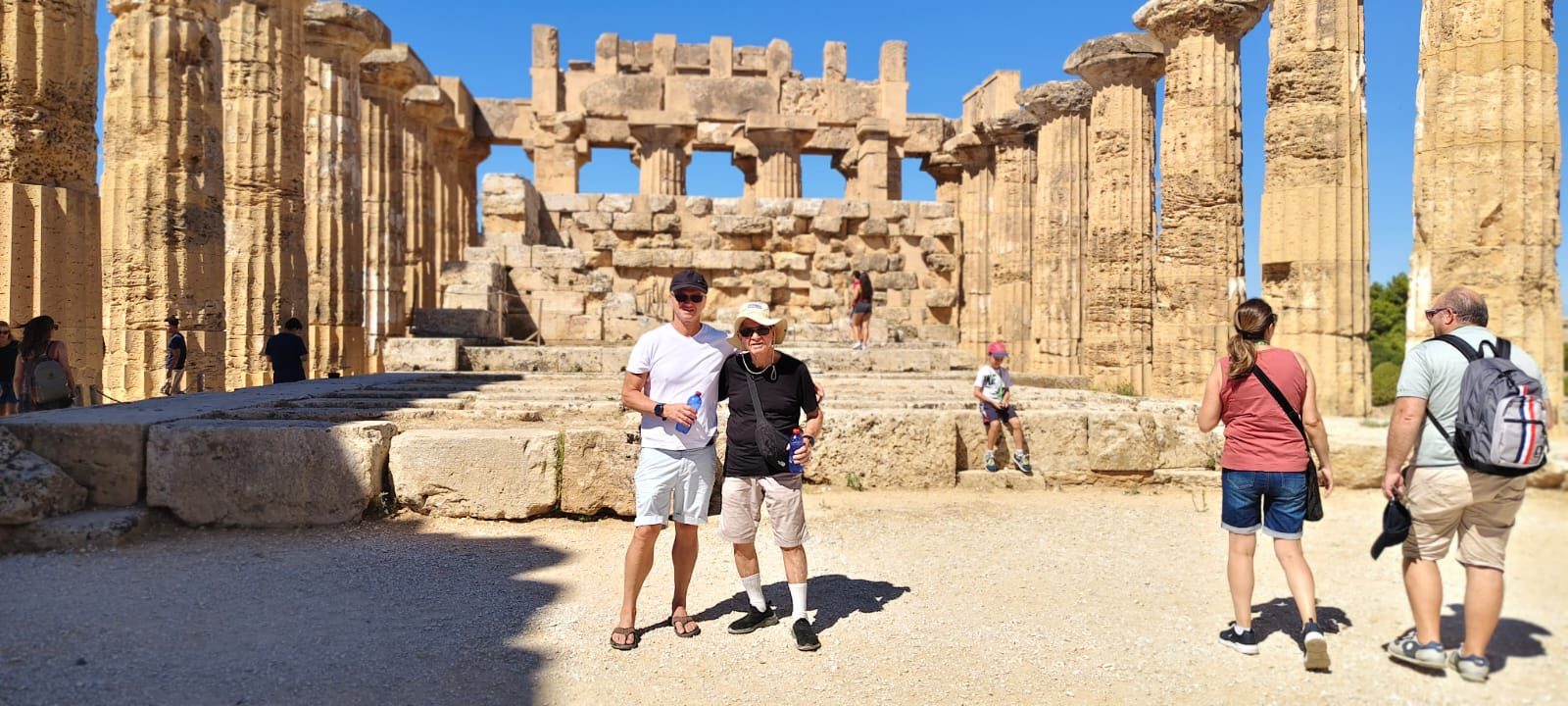 Selinunte: Our team among the temple ruins.
